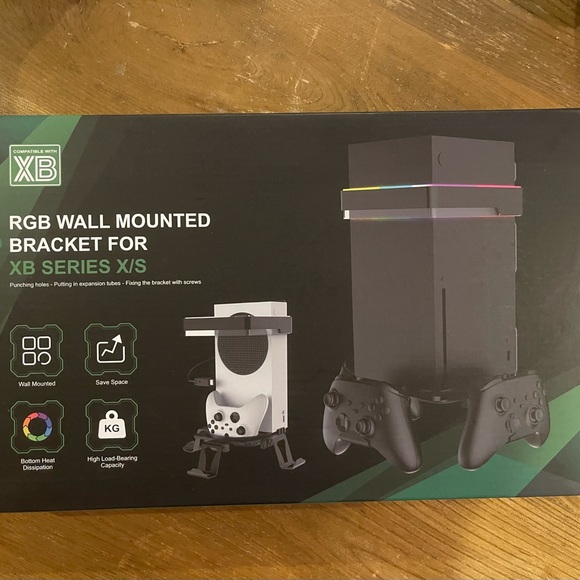 Wall Mount for Xbox Series X/S-Wall Mount Kit with 2 Controller Holder - Picture 8 of 8